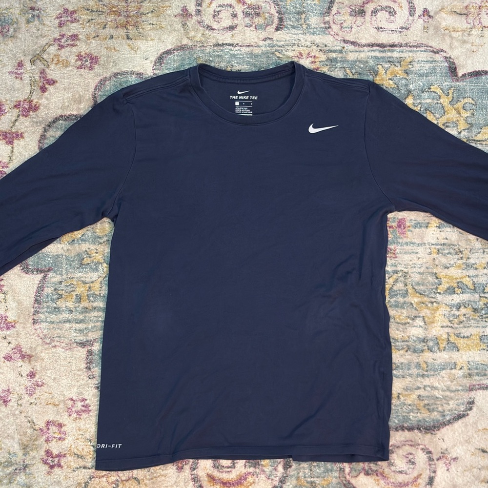 Nike Men's Dark Blue Long Sleeve Tee